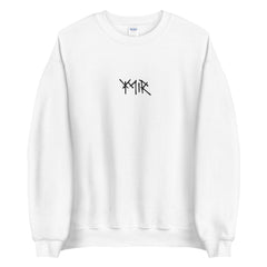 Ymir-logo-crewneck-white
