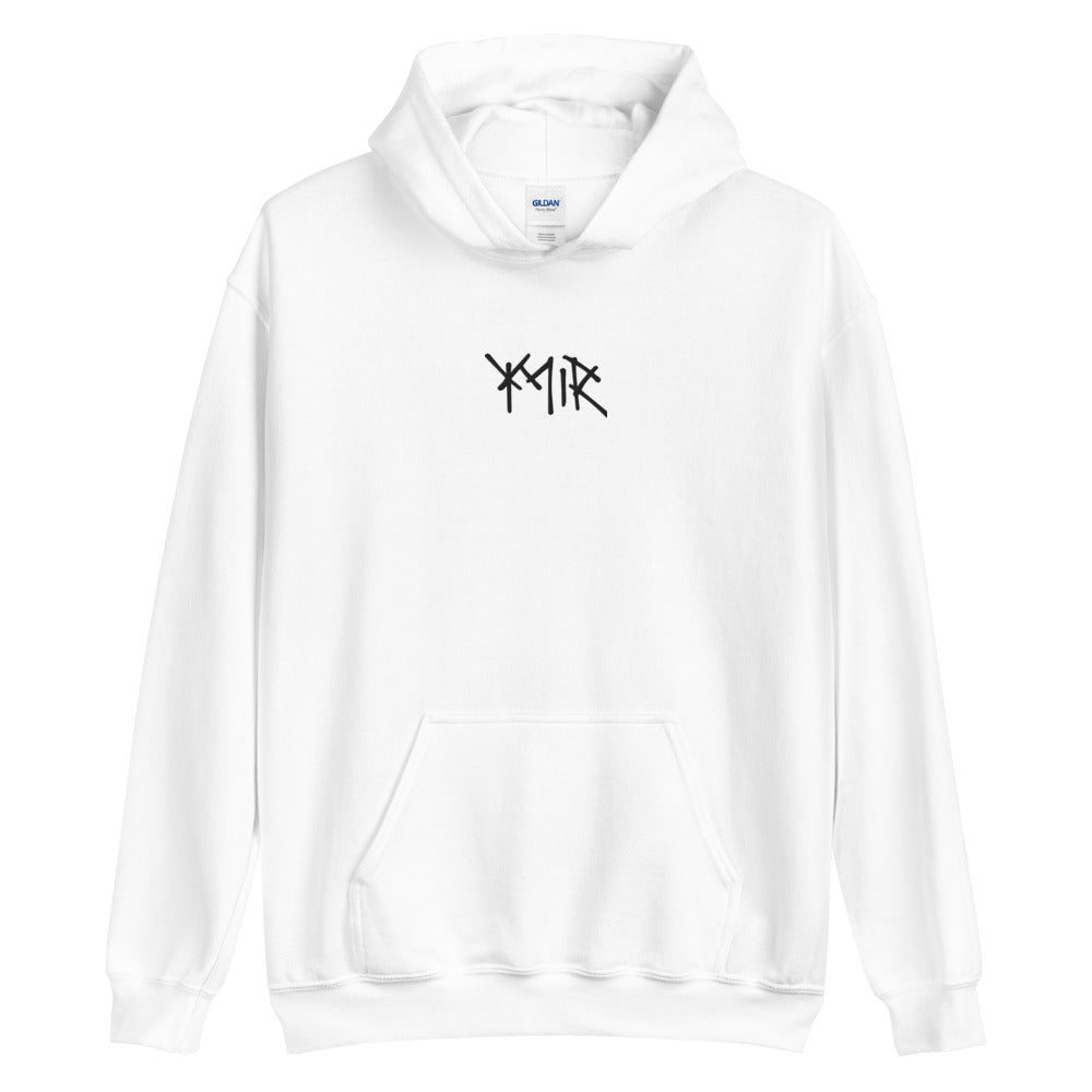 Ymir-logo-hoodie-white
